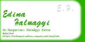 edina halmagyi business card